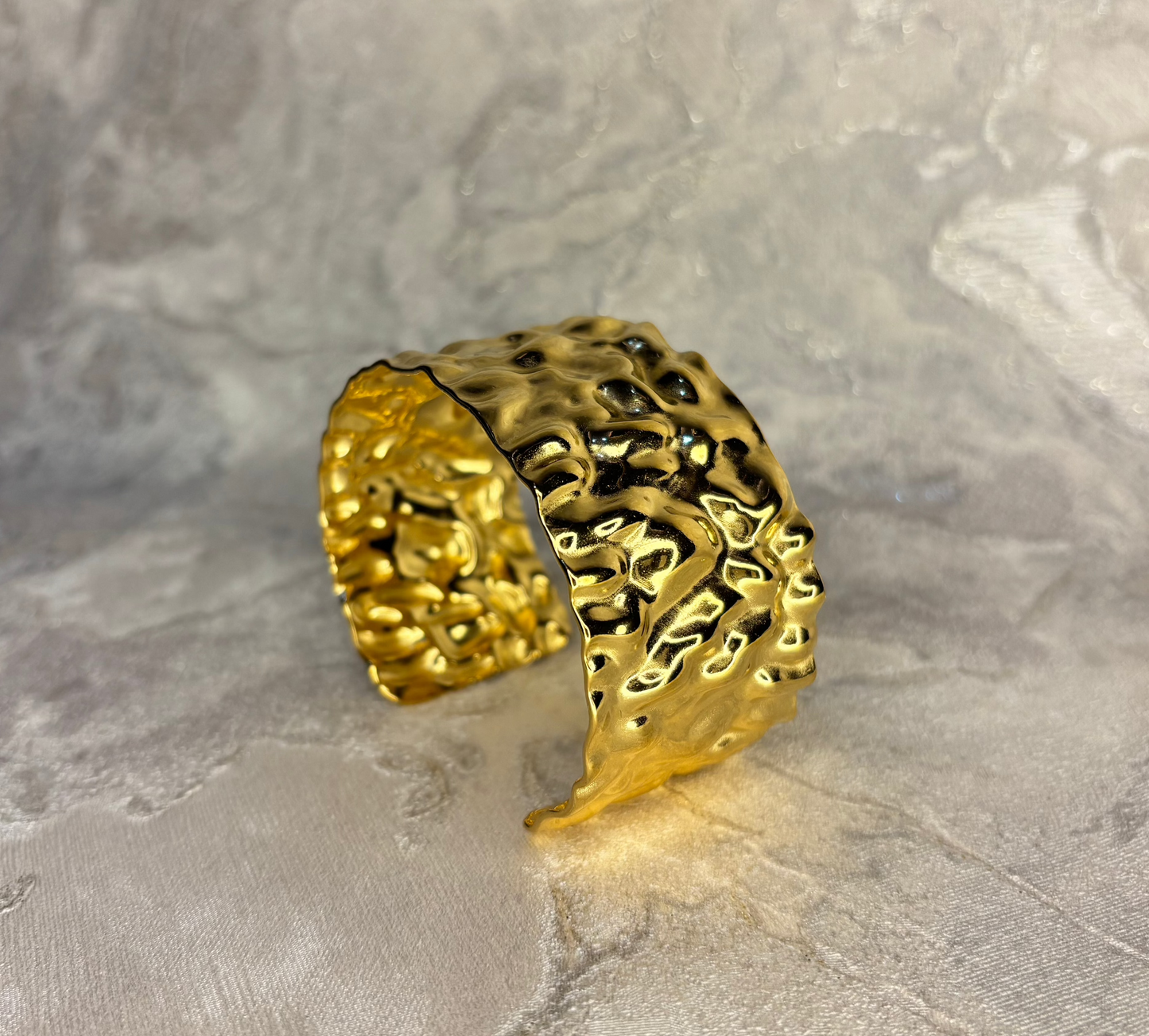 Chunky Foil Gold Kada Bracelet